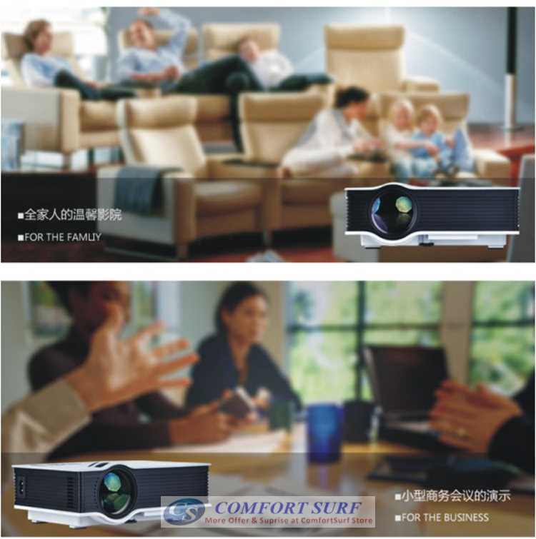 High Resolution LED projector 36-130' with Full HDMI, USB, AV, Audio, SD Card Port.. The New Simplified Micro Projector