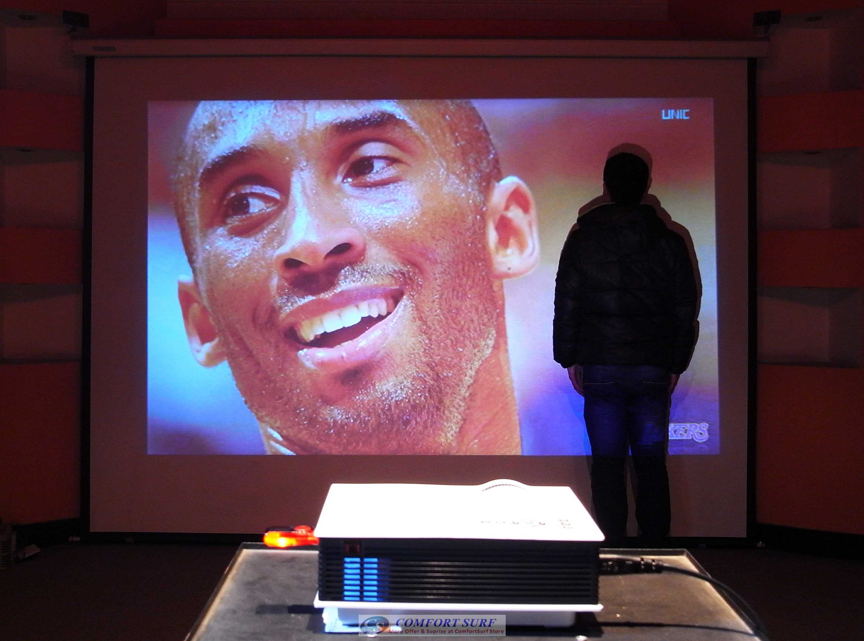 High Resolution LED projector 36-130' with Full HDMI, USB, AV, Audio, SD Card Port.. The New Simplified Micro Projector