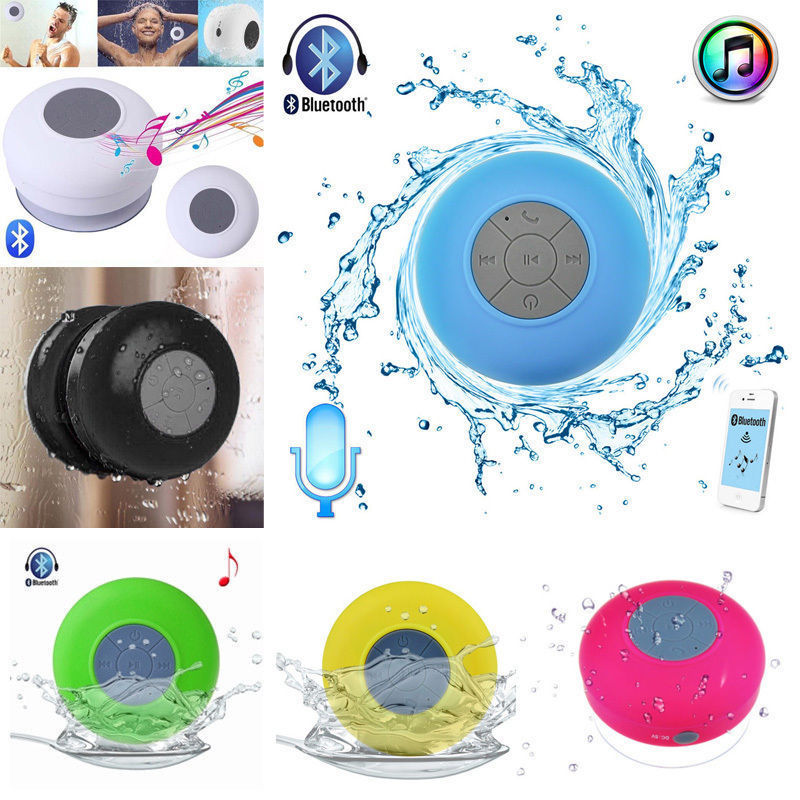 Newest Portable Waterproof Wireless Bluetooth Speaker Shower Bath Car Handsfree Receive Call & Music Suction for Phone Table PC