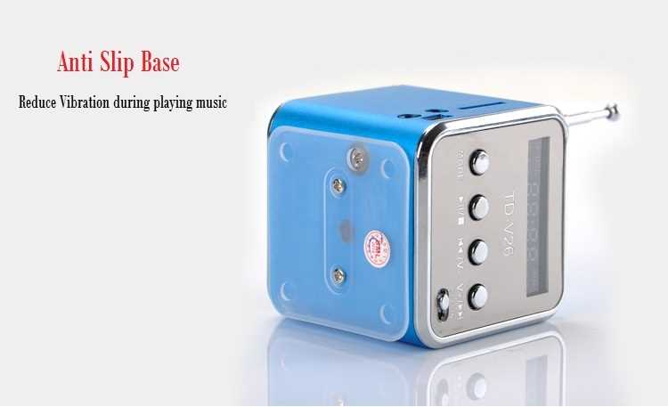 Mini Speaker TD-V26 With Music MP3 Player / FM Radio & Display
