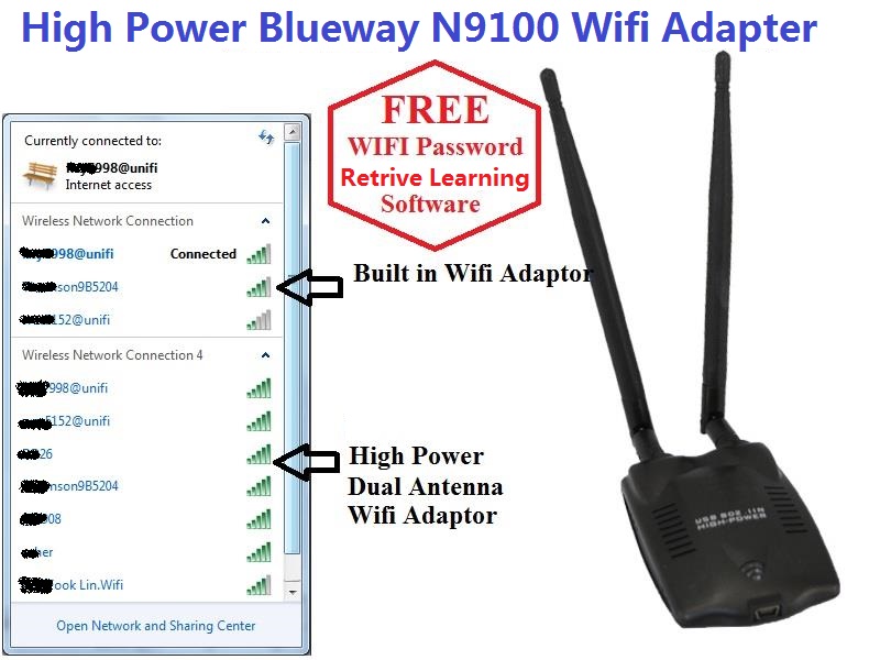 Blueway N9100 150Mbps 11N Wireless USB WIFI Adaptor Long Range vs SIGNALKING Blueway N9100 150Mbps 11N Wireless USB WIFI Adaptor Long Range vs SIGNALKING