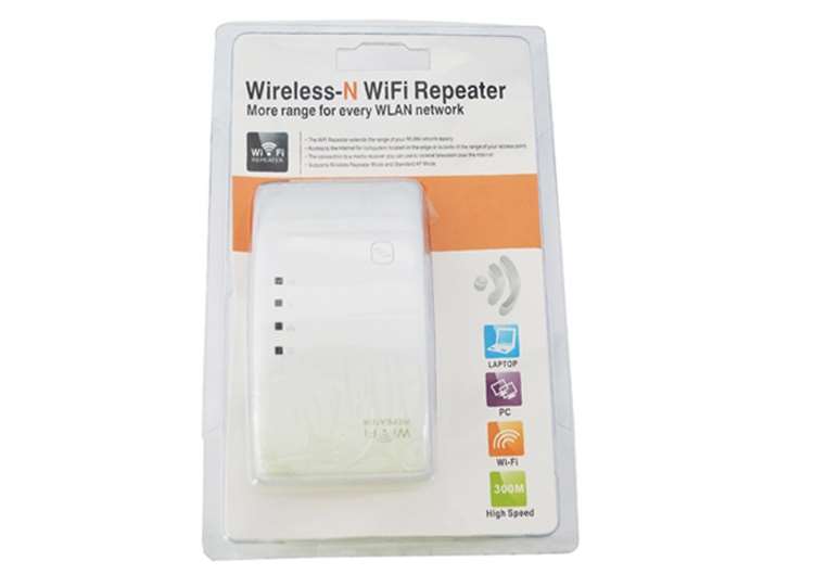Wireless-N WiFi Repeater Router Wireless Extender Booster 802.11N 300Mbps 3Pin Wall Plug
