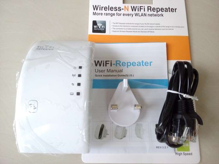 Wireless-N WiFi Repeater Router Wireless Extender Booster 802.11N 300Mbps 3Pin Wall Plug