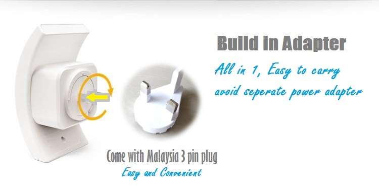 Wireless-N WiFi Repeater Router Wireless Extender Booster 802.11N 300Mbps 3Pin Wall Plug