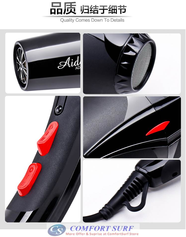 Aidele 3000W Watts Dryer 220v Home Blow Dryer Professional Beauty Salon Hair Dryer Hot and Cold Wind Constant Temperature Control