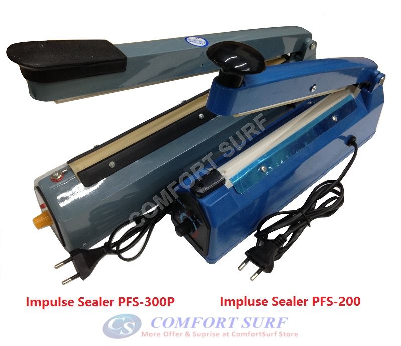 200mm / 300mm Portable Food Heat Sealing Impulse Sealer Machine Poly Free Element Plastic Sealer ( In Retail Packaging)