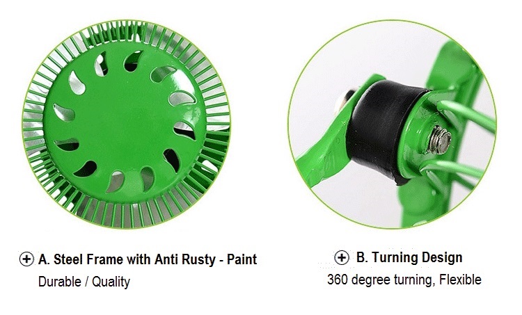 6"Portable Lightweight Super Mute Mini USB Rotatable Fan