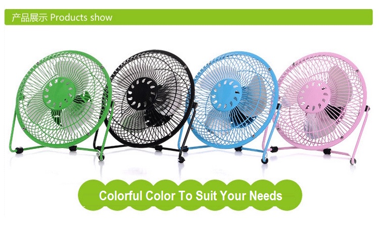 6"Portable Lightweight Super Mute Mini USB Rotatable Fan