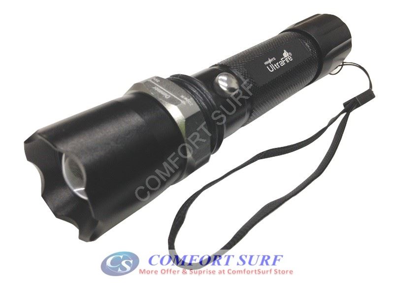 Ultrafire Strong CREE Q5 LED Zoomable Torchlight Flashligh with 5 Adjustable Mode, Direct Charging (FREE Car Charger)