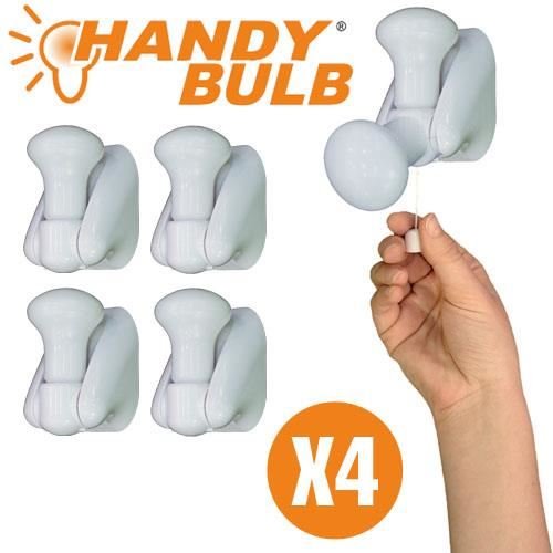 https://s3-ap-southeast-1.amazonaws.com/www.comfortsurf.com/images/Home_Accessories/Handy_Bulb/Handy_Bulb-1.jpg 4pcs Pack Insta Handy Bulb Portable LED Cordless Wall Mountable Lamps Handy Pull Switch 90 Degree Rotation / Stick N Click LED