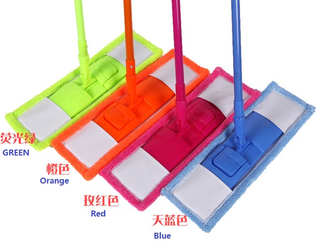 Microfiber Flat Mop With Adjustable Length 70~125CM + 360° Rotatable Mop With Big Mop Microfiber Flat Mop With Adjustable Length 70~125CM + 360° Rotatable Mop With Big Mop Cloth