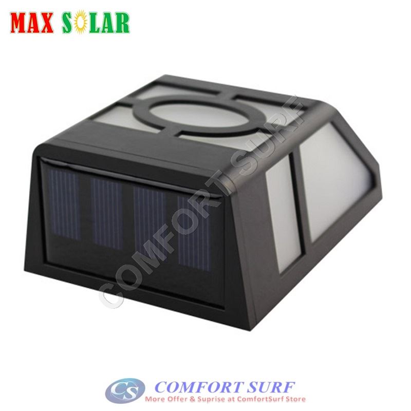 Auto ON Solar Powered Light 2 LED Outdoor Wall Street Oriental Lamp Bulb Light