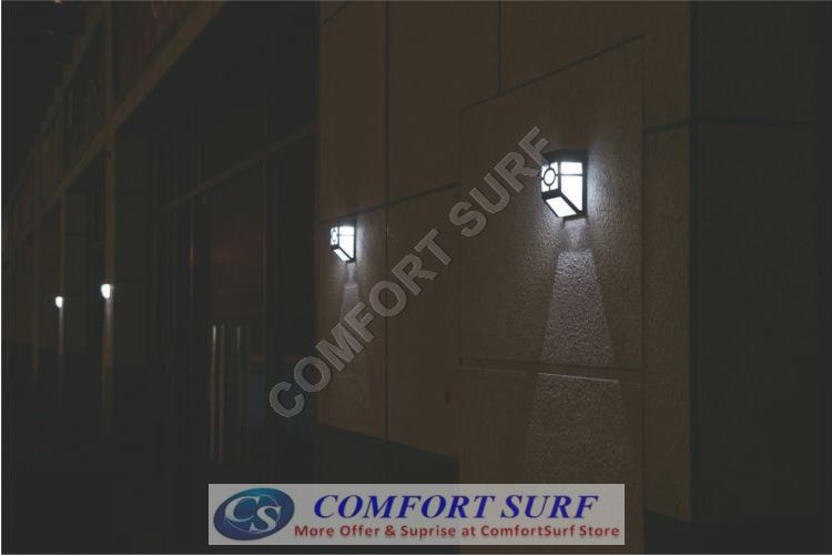 Auto ON Solar Powered Light 2 LED Outdoor Wall Street Oriental Lamp Bulb Light