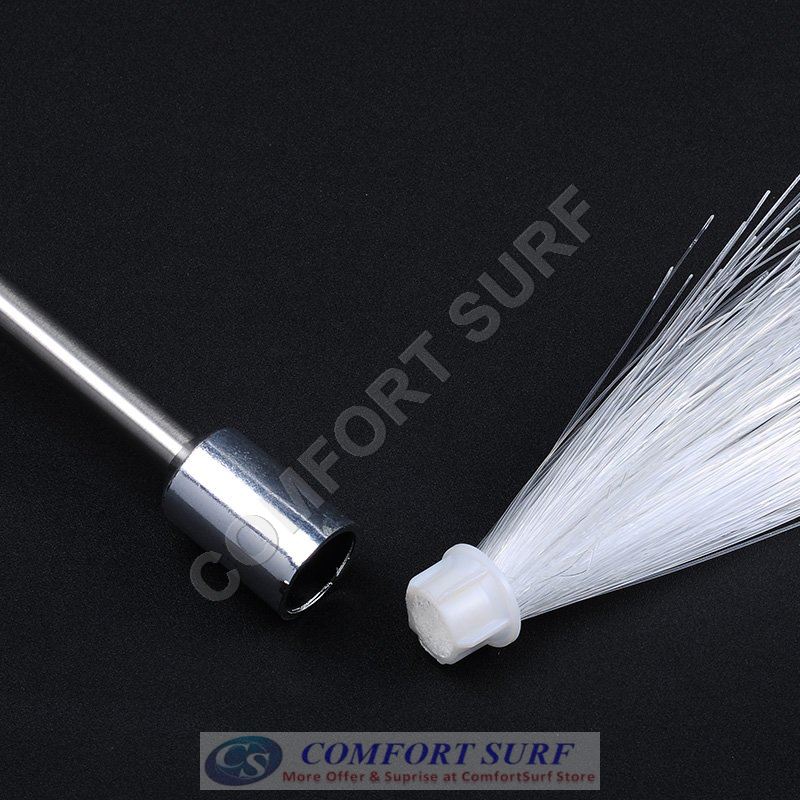 2 Pcs Solar Powered LED Lamp 7 Colors Changing Fiber Optic Garden Landscape Decoration Light Bulb