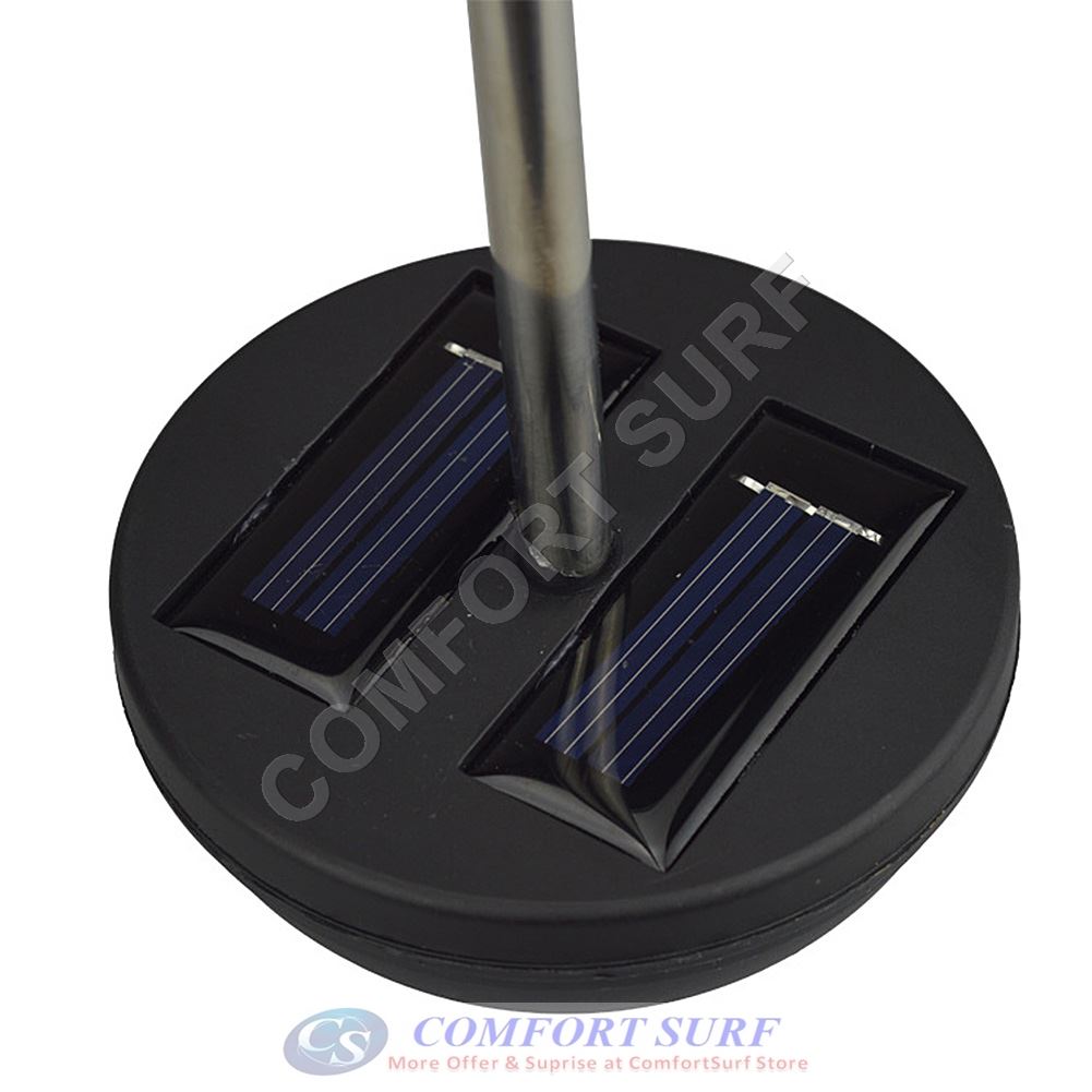 2 Pcs Solar Powered LED Lamp 7 Colors Changing Fiber Optic Garden Landscape Decoration Light Bulb