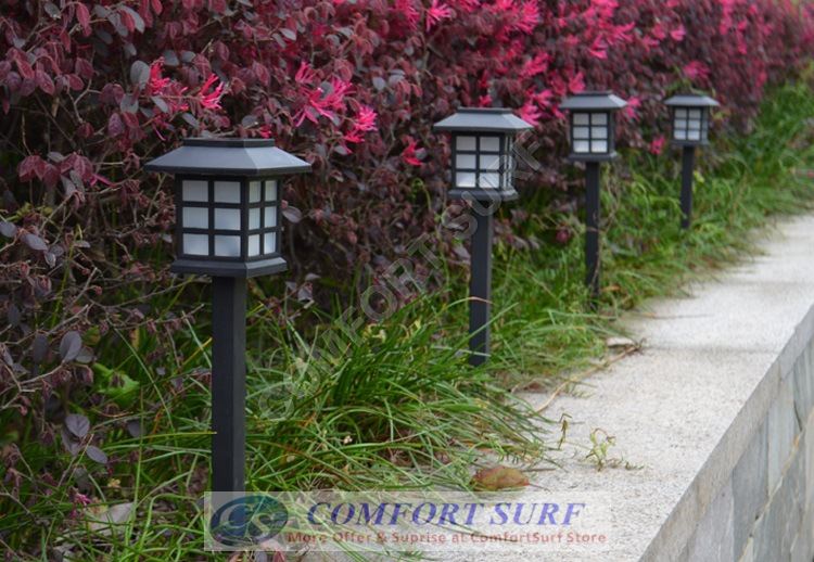 2 Pcs Solar Powered LED Yard Lawn Light Party Path Outdoor Spotlight Garden Lamp