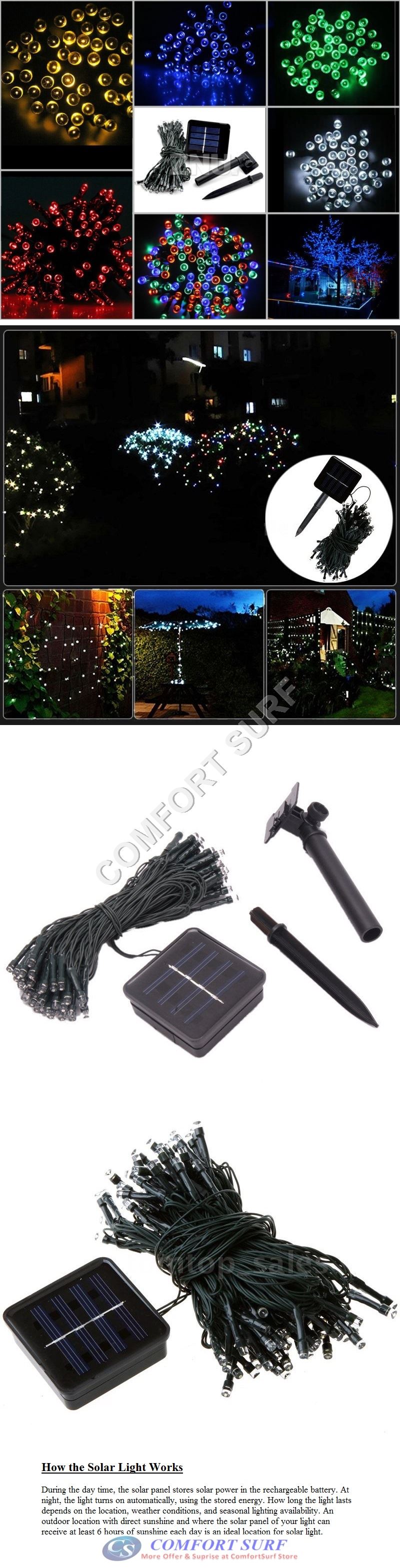 Outdoor Solar Power LED Light Path Way Wall Landscape Mount Garden Fence Decoration Lamp