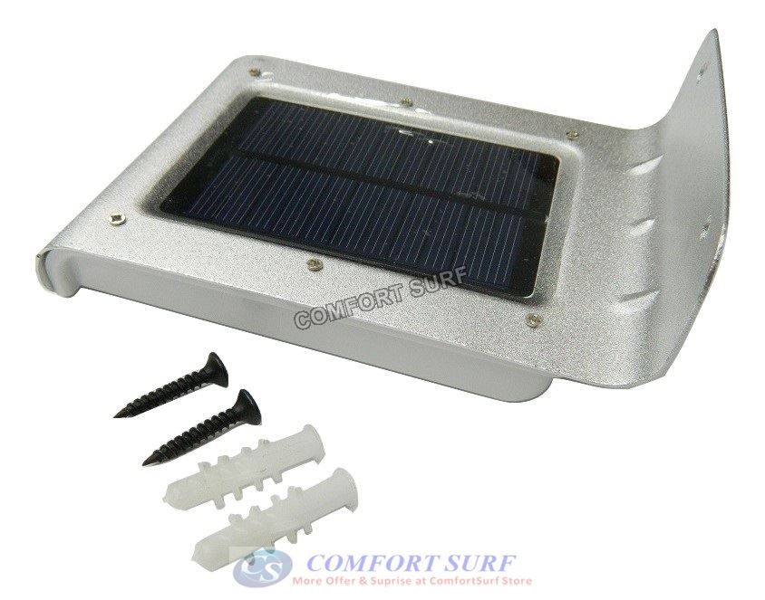 Solar Infrared Motion Sensor 16 LED Security Light Wall Mount Lamp (Dim/Dark/Light)