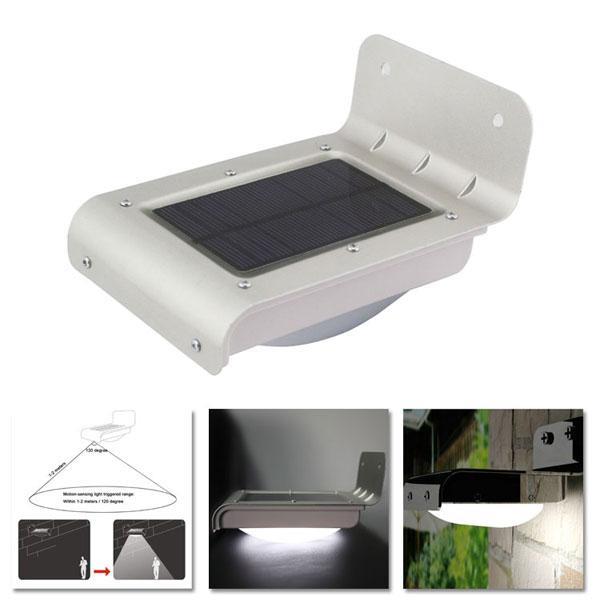 Solar Infrared Motion Sensor 16 LED Security Light Wall Mount Lamp (Dim/Dark/Light)