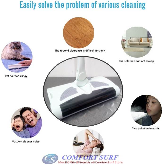 Rechargeable 2-in-1 Cordless Electric Sweeper and Mop Function Auto Sweep Cleaner