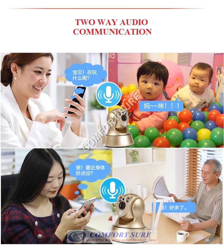 Wide Angle 960P / 720P HD P2P Wireless IP Camera With PIR Motion Sensor + IR Night Vision / MicroSD via Smartphone - Alarm Phone Calling