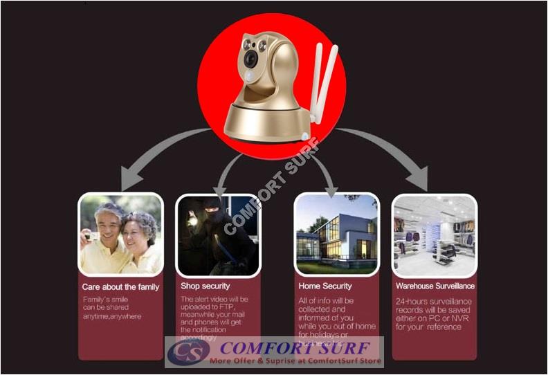 Wide Angle 960P / 720P HD P2P Wireless IP Camera With PIR Motion Sensor + IR Night Vision / MicroSD via Smartphone - Alarm Phone Calling