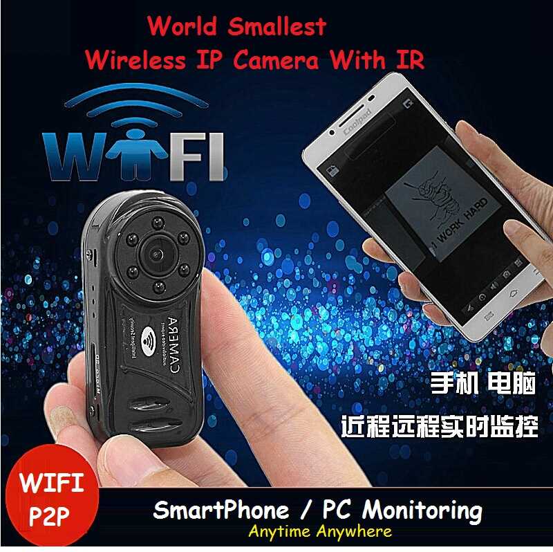 World Smallest MD81s-IR MD81s-6 P2P Wireless IP Camera With IR Night Vision Wifi Sport Mini DV Camcorder DVR Recorder
