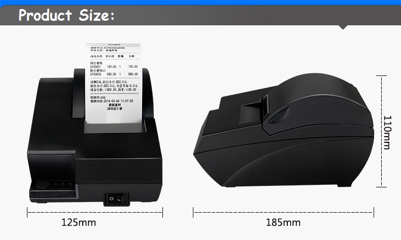 New GPrinter GP-58L Quality POS Cash Register Receipt Thermal Printer