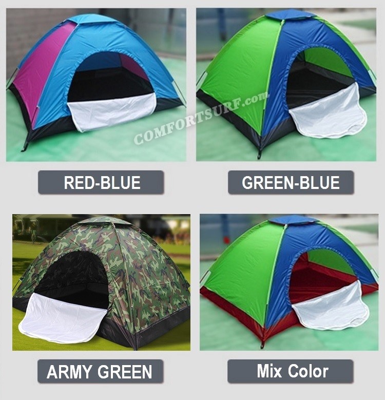 New Outdoor single Layer Single Door Waterproof Camping Tent 2 Persons + Free Carry Bag