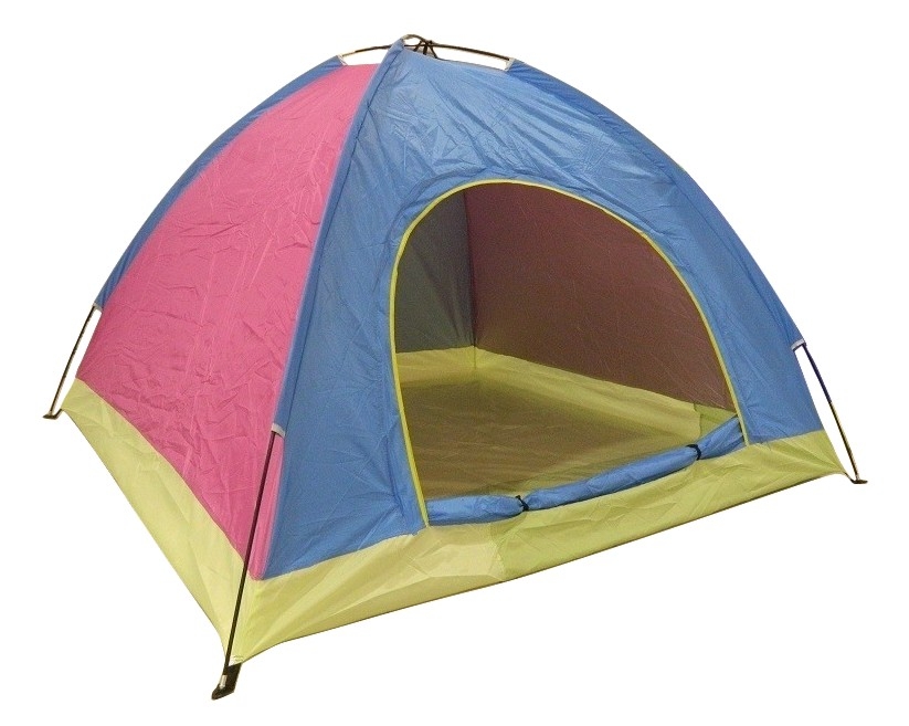 New Outdoor Single Layer Single Door + Back Window Waterproof Camping Tent 3/4 Persons + Free Carry Bag
