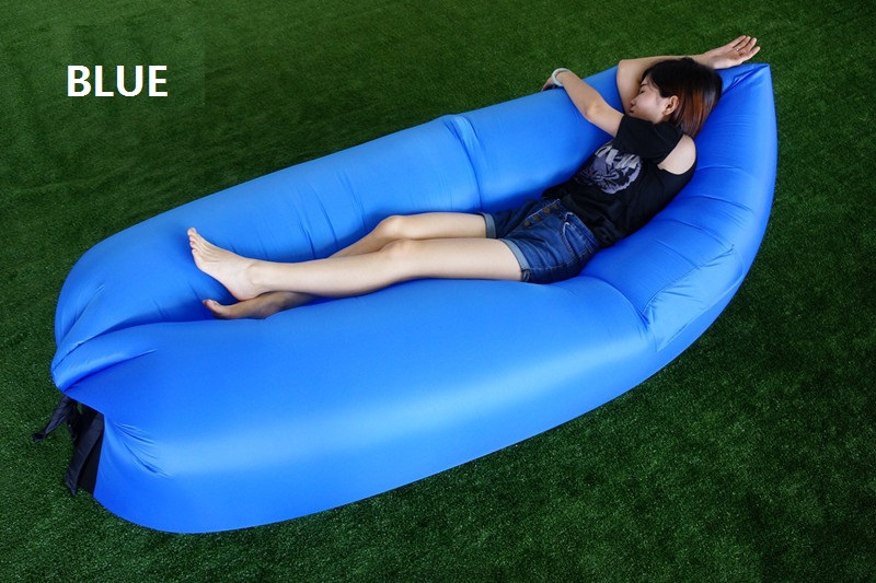 Portable Inflatable Wind Hangout Lazy Bed Bag Lamzac Sofa Lounge Air Bed Sleeping Bag for Outdoor Travel Camping Laybag