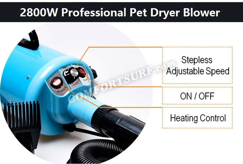 Shetland Professional 2800W Cat Dog Pet Hair Dryer Blower Grooming Blaster