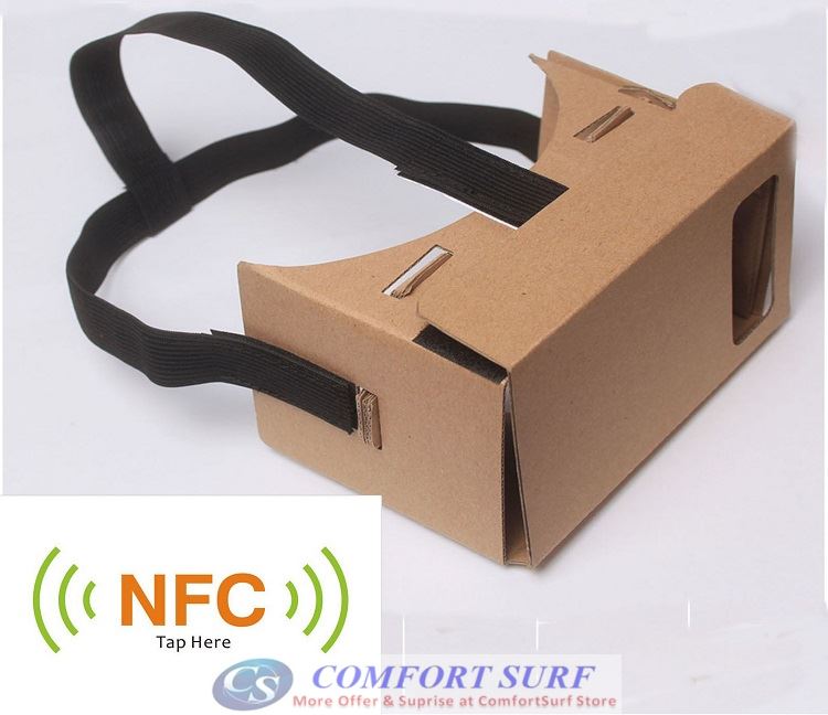 High Quality Google Cardboard Virtual Reality VR DIY 3D Glasses Smart Phone 3D Cinema (Support NFC)