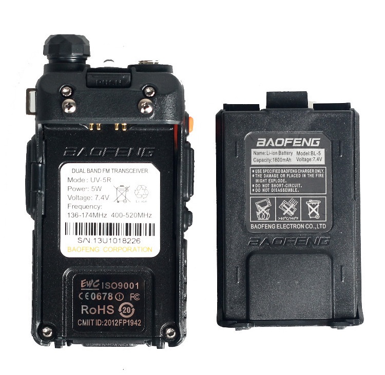 ORIGINAL Baofeng UV-5R Walkie Talkie Dual Band UV5R Portable 2 Way Radio