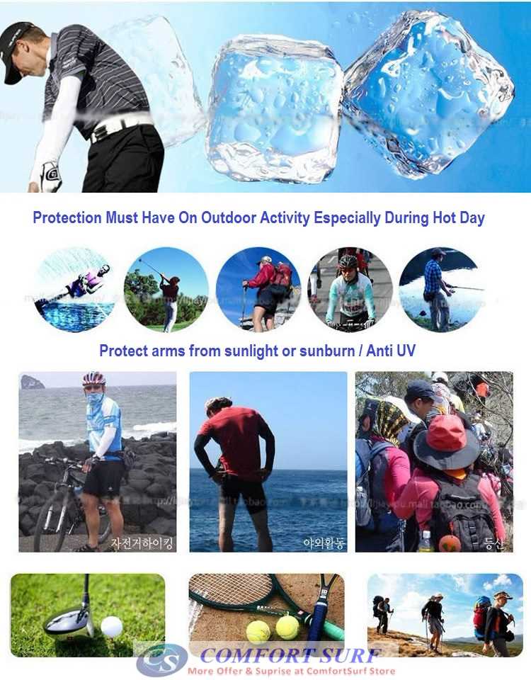 Comfortable & Extendable Elastic Car Motorcycle Bicycle Sun Protection Arm Sleeves