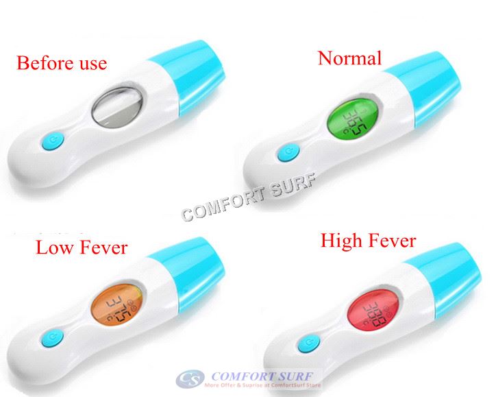 Multifunction 8 in 1 Non Contact Infrared Body Forehead Baby Adult Digital Thermometer
