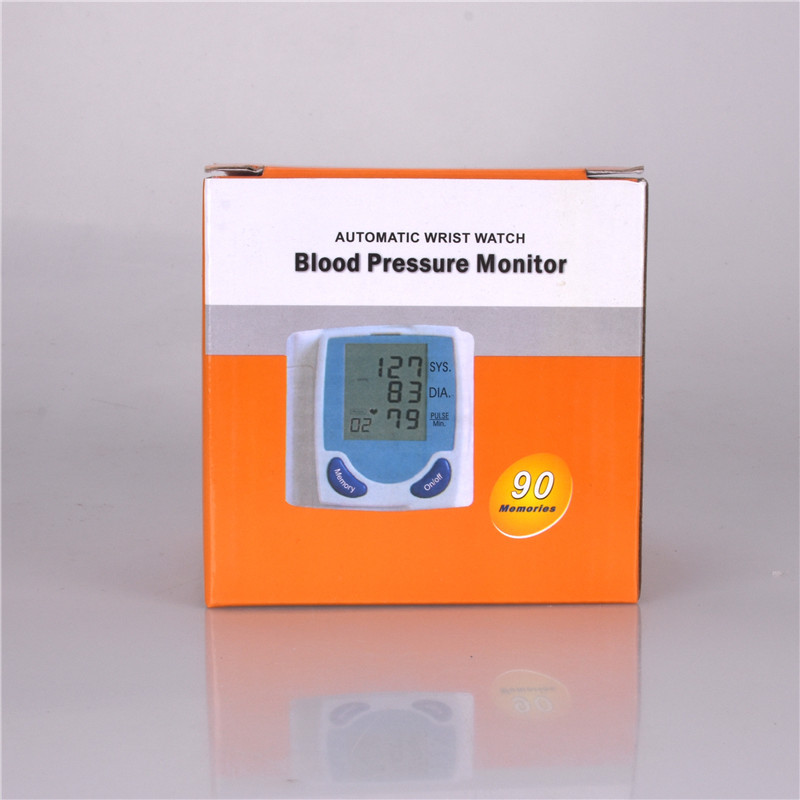 Digital Wrist Blood Pressure LCD Monitor & Heart Beat Meter