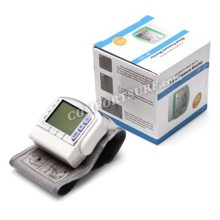 HC005 CK-102S Digital Wrist Blood Pressure LCD Monitor & Heart Beat Meter