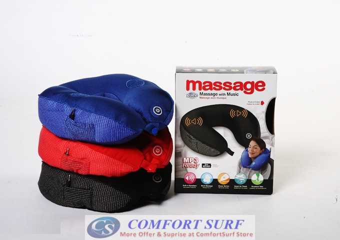 Total Pillow Massage with / without Music MP3 Speaker U Neck Rest Travel