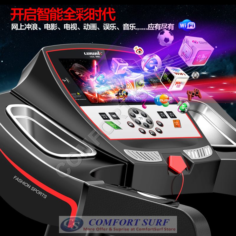 NEW 3.0HP AD818 Treadmill 7inch Color LCD Display / Electric Incline Decline Home Fitness Gym Running Walking Equipment NEW 3.0HP AD818 Treadmill 7inch Color LCD Display / Electric Incline Decline Home Fitness Gym Running Walking Equipment