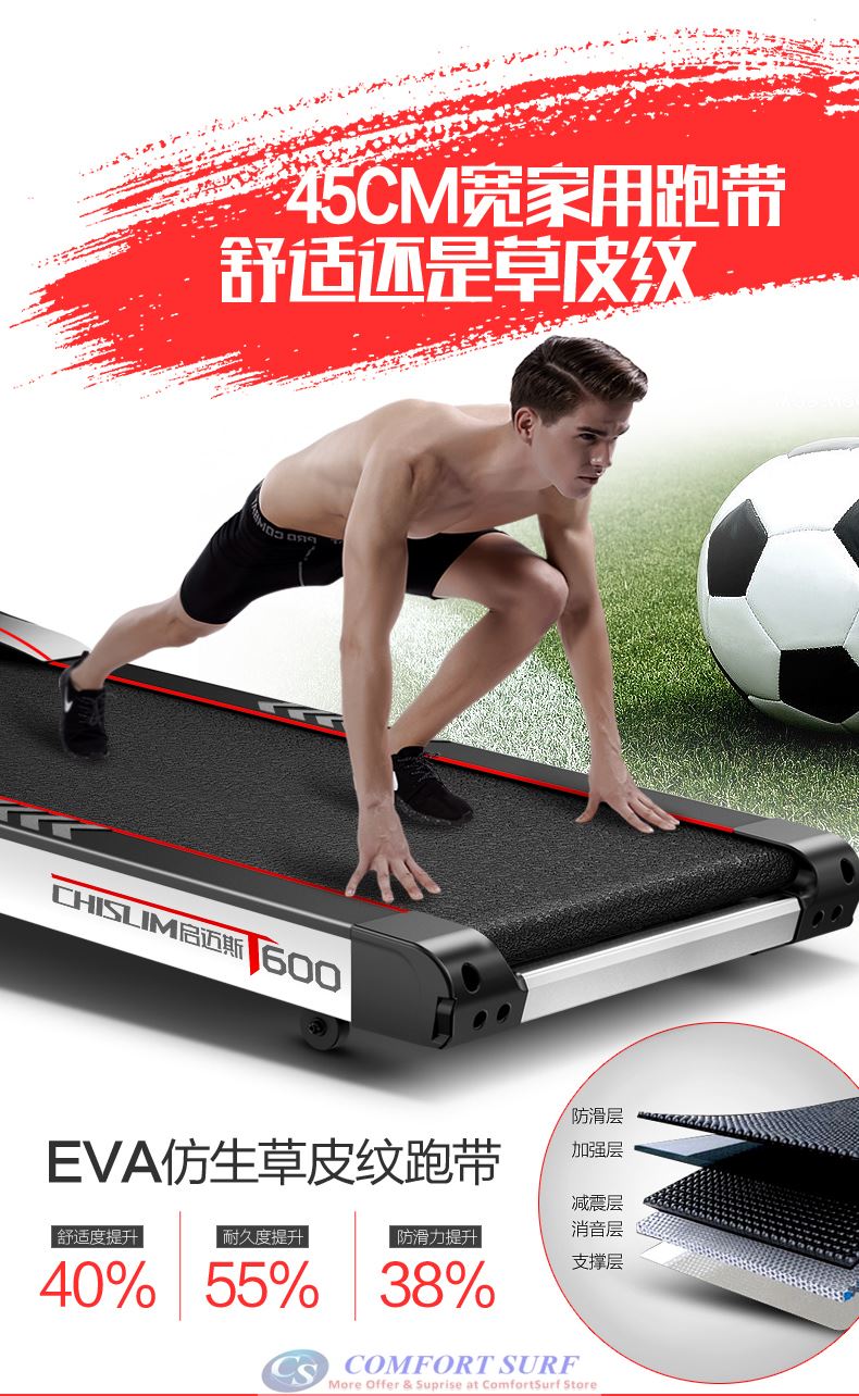 Chislim Luxury Single / Multi function Treadmill 3.0HP With Electric Incline Decline + 4 Way Spring Damping System