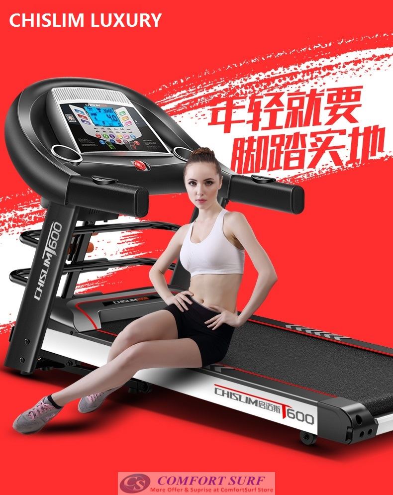Chislim Luxury Single / Multi function Treadmill 3.0HP With Electric Incline Decline + 4 Way Spring Damping System