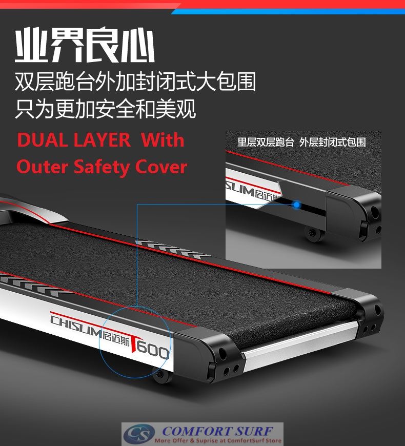 Chislim Luxury Single / Multi function Treadmill 3.0HP With Electric Incline Decline + 4 Way Spring Damping System