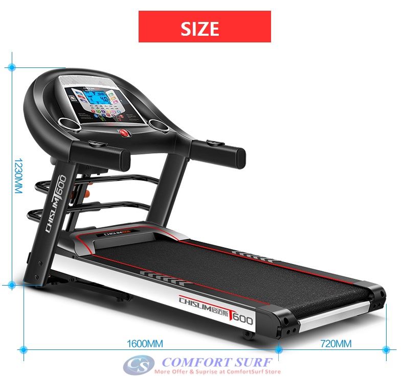 Chislim Luxury Single / Multi function Treadmill 3.0HP With Electric Incline Decline + 4 Way Spring Damping System