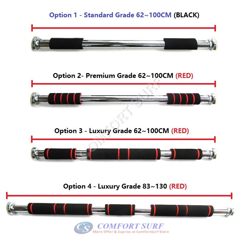 Top Grade Heavy Duty Pull Up Door Way Gym Chin Up Bar Doorway Exercise Fitness Workout