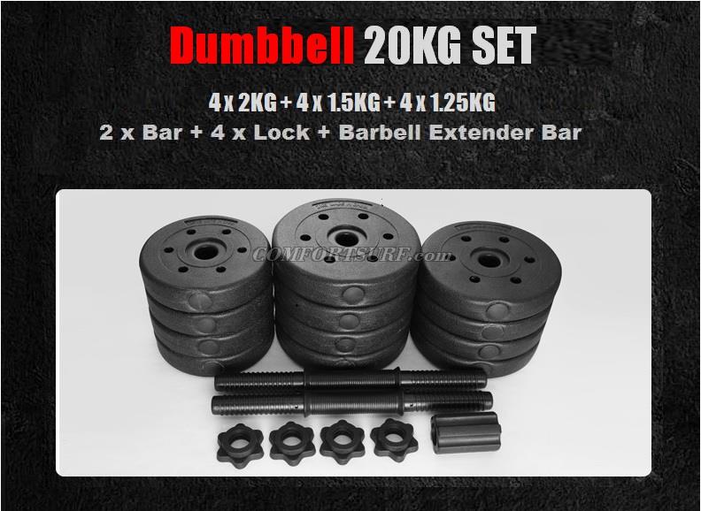Top Grade Bumper Plate Rubber Dumbbell 15kg 20kg 25kg 30kg 40kg /pair