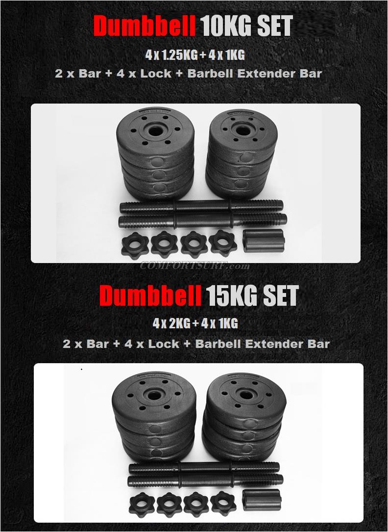 Top Grade Bumper Plate Rubber Dumbbell 15kg 20kg 25kg 30kg 40kg /pair