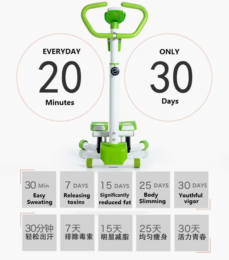 Upgraded Twister swing stepper with handle, LCD counter, resistance hydraulic, Updown Left Right Swing quicker Slimming burning fat then jogging excercise