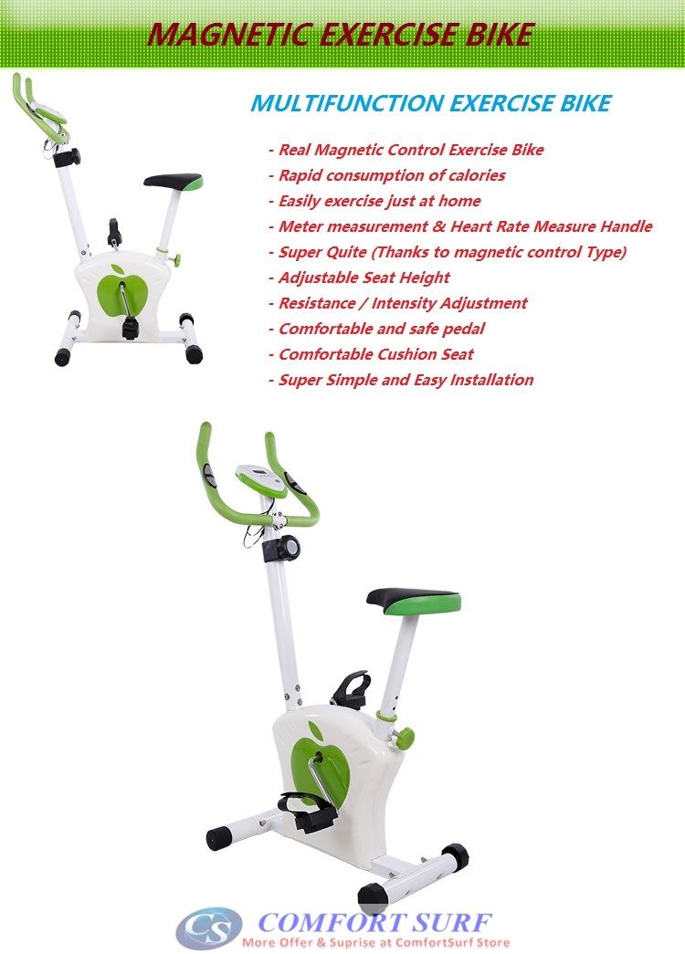 NEW Real Magnetic Control Exercise Bicycle Cycling Bike Gym / Fitness Equipment Vertical-Type Super Silence Home Office Indoor Sport Equipment