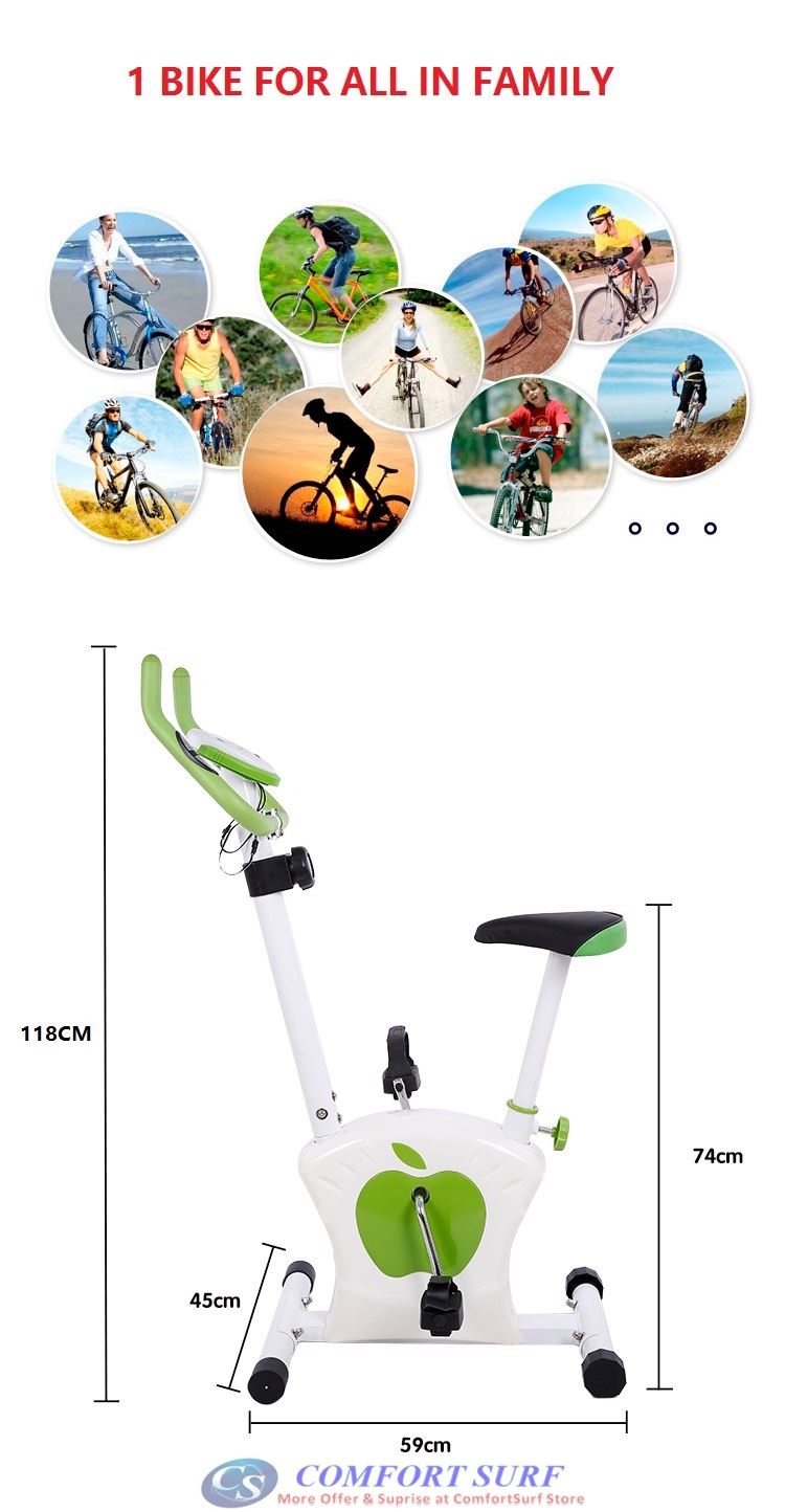 NEW Real Magnetic Control Exercise Bicycle Cycling Bike Gym / Fitness Equipment Vertical-Type Super Silence Home Office Indoor Sport Equipment